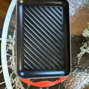 Le Creuset Red and Black Grill Pan